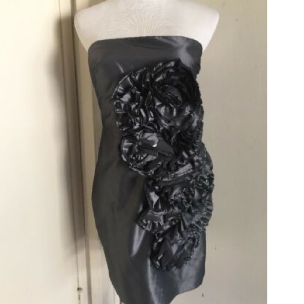 Robert Rodriguez Gray Flower design Dress Size Xs